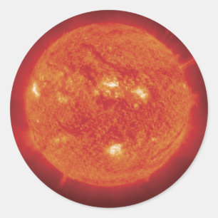 Space Photo Sun Ronde Sticker