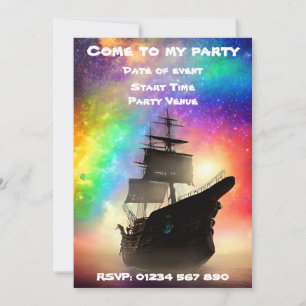 Space Pirate Party-uitnodiging Kaart