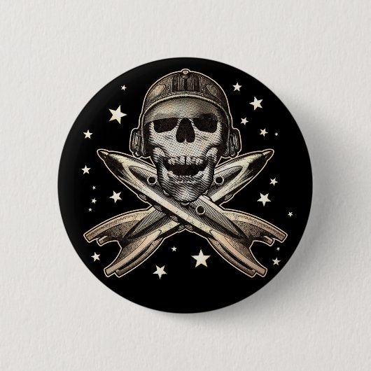Space Pirate Round Button (Voorkant)