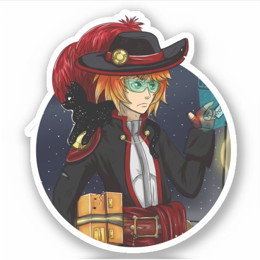 Space Pirate Sticker (Voorkant)