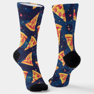 Space Pizza Party - Galactische Pepperoni Slice Sokken