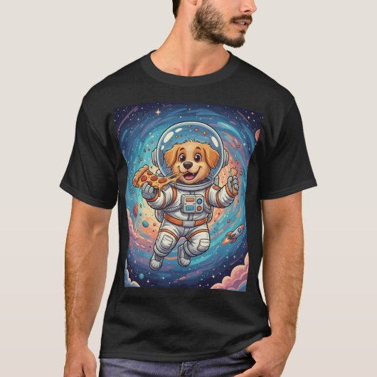 Space Pizza Pawty T-Shirt for men & women (Voorkant)