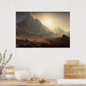 Space Planet Landscape Digital Art Poster #030 (Keuken)