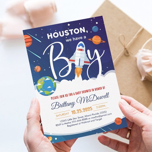 Space Planet Solar System Het is een Boy Baby show Kaart