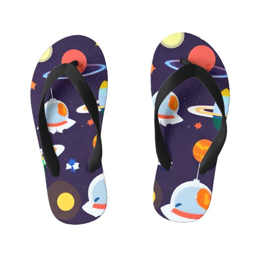 Space Planet Sterrenstelsel Kinder Teenslippers (Voetbed)