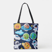 Space Planet Sterrenstelsel Tote Bag (Achterkant)