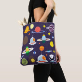 Space Planet Sterrenstelsel Tote Bag (Dichtbij)