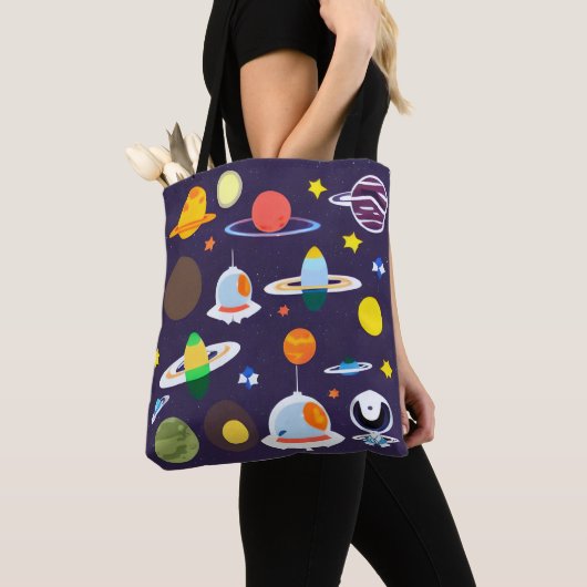 Space Planet Sterrenstelsel Tote Bag (Dichtbij)