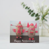 Space Potatoes Gelukkig Jubileum Briefkaart (Staand voorkant)