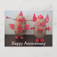 Space Potatoes Gelukkig Jubileum Briefkaart