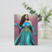 Space Princess Briefkaart (Staand voorkant)