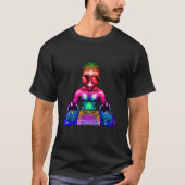 Space Psychedelic Rave Alien DJ Techno House Music T-shirt (Voorkant)