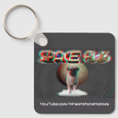 Space Pug 3D Sleutelhanger (Voorkant)