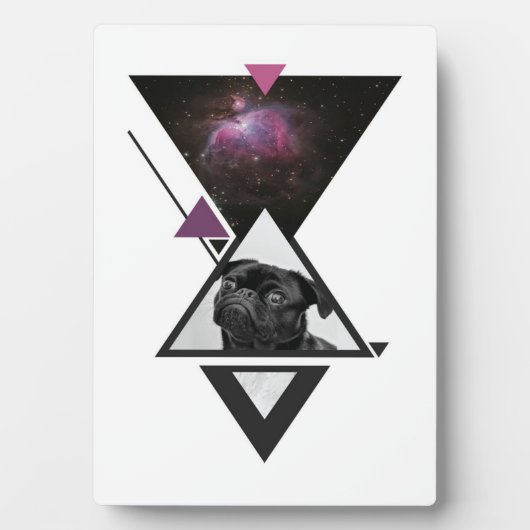 Space Pug | Black Pug Dog Gift Idea for Pug Lovers Fotoplaat (voorkant)