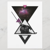 Space Pug | Black Pug Dog Gift Idea for Pug Lovers Menu (Voorkant)
