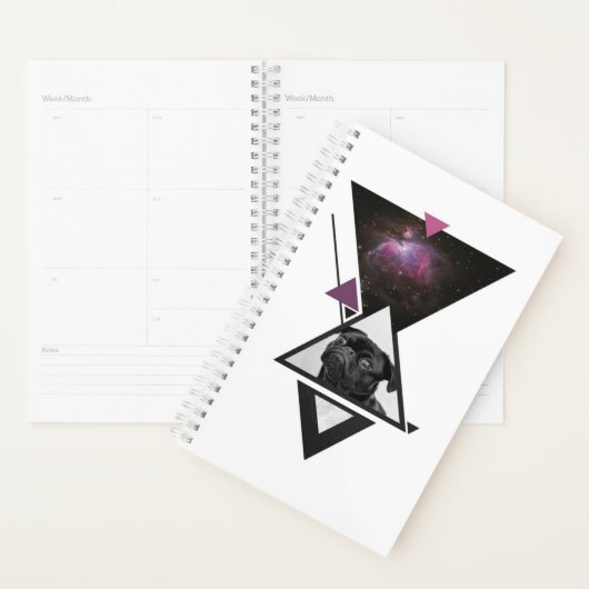 Space Pug | Black Pug Dog Gift Idea for Pug Lovers Planner (Display)