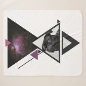 Space Pug | Black Pug Dog Gift Idea for Pug Lovers Sherpa Deken (Voorkant (horizontaal))