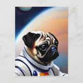 Space Pug Briefkaart (Voorkant)