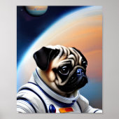 Space Pug Poster (Voorkant)