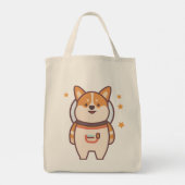 Space Pup Adventure Canvas tas - Astronaut Dog (Achterkant)