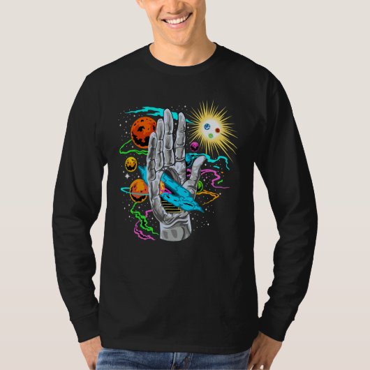 Space Push Through   Galaxy In Solar System T-shirt (Voorkant)