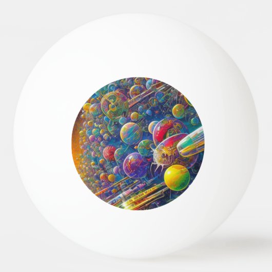 Space Race 1-sterren ping pong bal Pingpongbal (Voorkant)