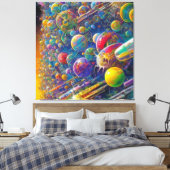 Space Race canvasprint Canvas Afdruk (Insitu (Slaapkamer))