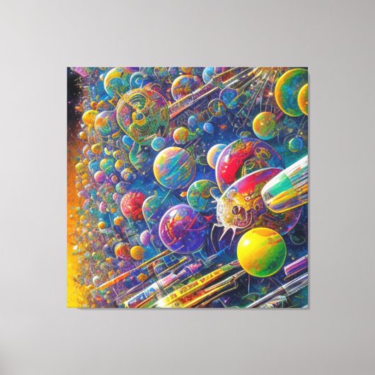 Space Race canvasprint Canvas Afdruk (Voorkant)