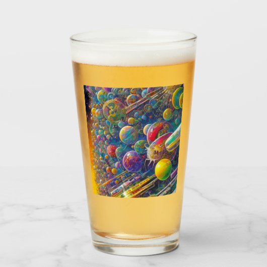 Space Race glazen tumbler (Voorkant gevuld)