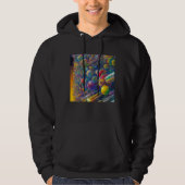 Space Race mannen zwart hooded sweatshirt (Voorkant)