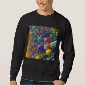 Space Race mannen zwart sweatshirt (Voorkant)