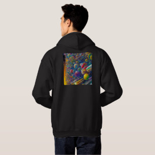 Space Race mannen zwart sweatshirt met capuchon
