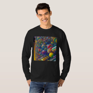 Space Race mannen zwart T-shirt met lange mouwen