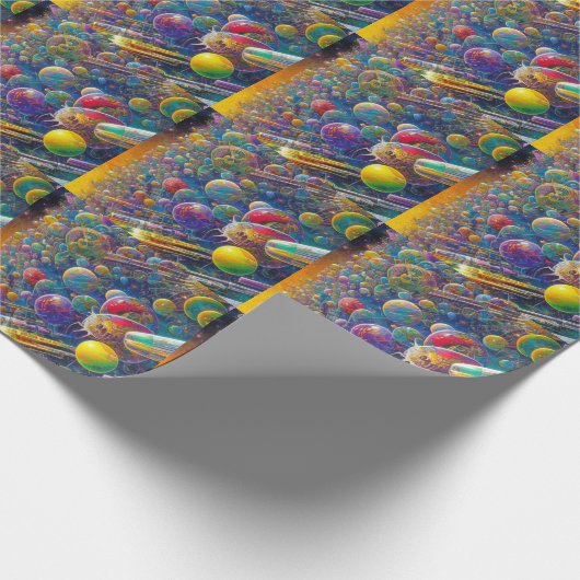 Space Race matte inpakpapier (Hoek)