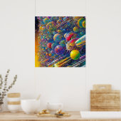 Space Race matte poster (Keuken)