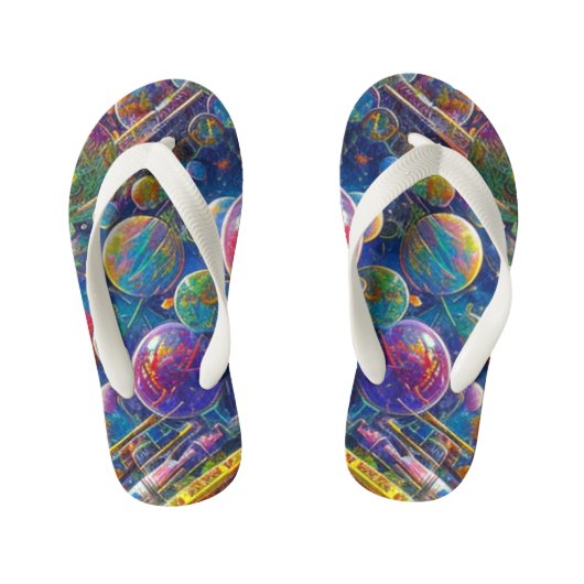 Space Race peuter teenslippers (Voetbed)