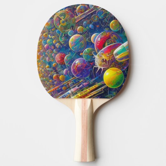 Space Race ping pong paddle Tafeltennisbatje (Voorkant)