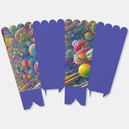 Space Race popcorn dozen Bedankdoosjes (Ongevouwen)