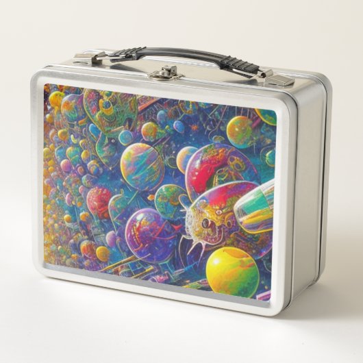 Space Race roestvrij lunchbox (Voorkant)