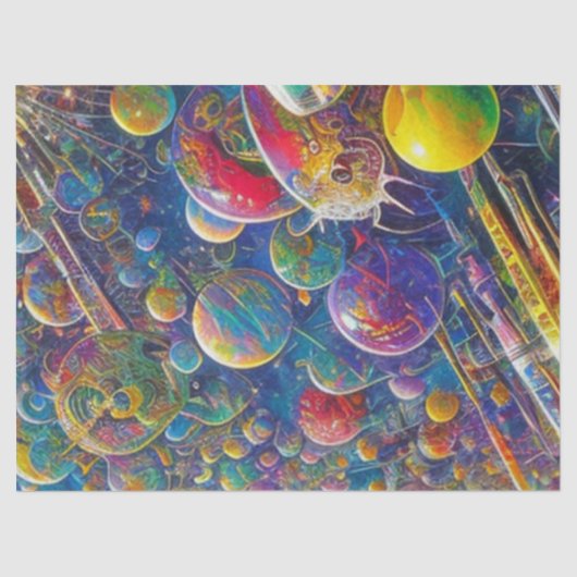 Space Race tissuepapier (Voorkant)