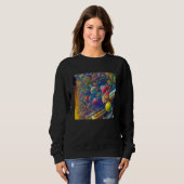 Space Race vrouwen zwart sweatshirt (Voorkant volledig)