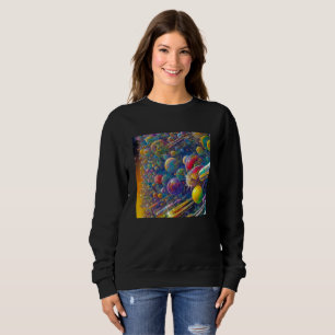 Space Race vrouwen zwart sweatshirt