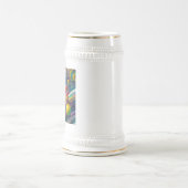 Space Race wit stein gouden sierlijst Bierpul (Center)