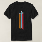Space Racing Stripes Mannen T-shirt grappig T-Shir (Design voorkant)
