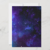 Space Rehearsal Dinner | Galaxy Celestial Wedding Kaart (Achterkant)