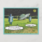 SPACE ROBOTS FUNNY door Jetpackcorps Briefkaart (Voorkant)