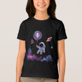 Space Rocket Birthday T-shirt Kinder (Voorkant)