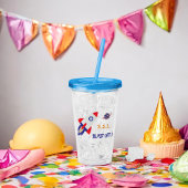 Space Rocket Blast Off Kids Astronaut Acryl Drinkbeker