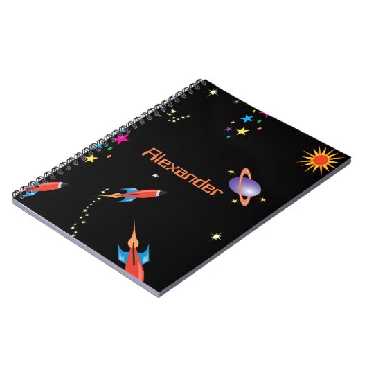Space Rocket Boys School Notitieboek (Linkerzijde)