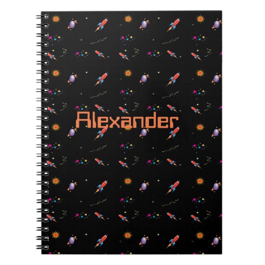 Space Rocket Boys School Notitieboek (Voorkant)